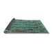 Sideview of Southwestern Light Blue Country Rug, con2193lblu