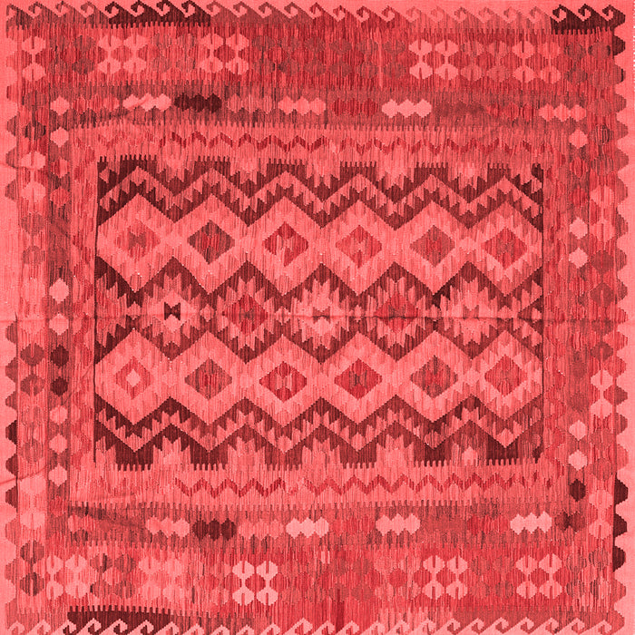 Machine Washable Southwestern Red Country Rug, wshcon2193red