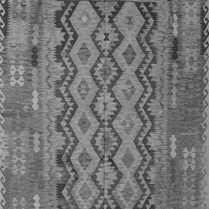 Serging Thickness of Machine Washable Southwestern Gray Country Rug, wshcon2193gry