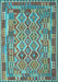 Southwestern Light Blue Country Rug, con2194lblu