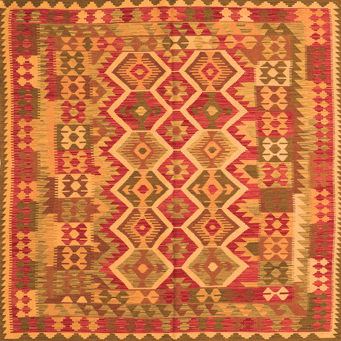 Serging Thickness of Southwestern Orange Country Rug, con2194org