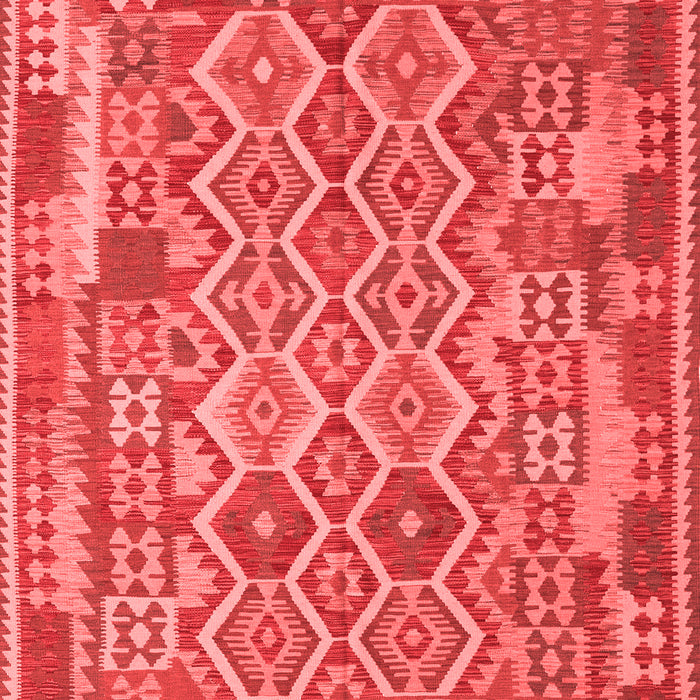 Machine Washable Southwestern Red Country Rug, wshcon2194red