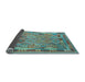 Sideview of Southwestern Light Blue Country Rug, con2194lblu