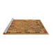 Sideview of Machine Washable Southwestern Brown Country Rug, wshcon2194brn