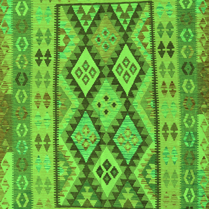Serging Thickness of Machine Washable Abstract Green Contemporary Area Rugs, wshcon2195grn