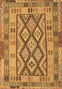 Abstract Brown Contemporary Rug, con2195brn