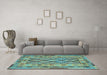 Machine Washable Abstract Light Blue Contemporary Rug in a Living Room, wshcon2195lblu