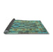 Sideview of Abstract Light Blue Contemporary Rug, con2195lblu