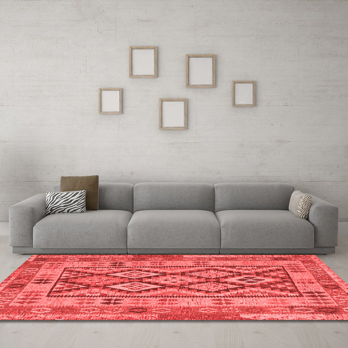 Contemporary Red Washable Rugs