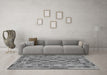 Machine Washable Abstract Gray Contemporary Rug in a Living Room,, wshcon2195gry