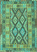 Machine Washable Abstract Turquoise Contemporary Area Rugs, wshcon2195turq