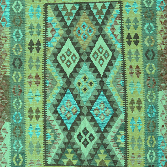Machine Washable Abstract Turquoise Contemporary Area Rugs, wshcon2195turq
