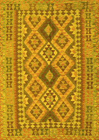 Oriental Yellow Traditional Rug, con2196yw