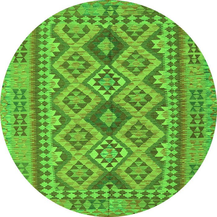 Machine Washable Oriental Green Traditional Area Rugs, wshcon2196grn