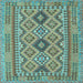 Square Oriental Light Blue Traditional Rug, con2196lblu