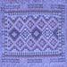 Square Oriental Blue Traditional Rug, con2196blu