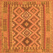 Serging Thickness of Oriental Orange Traditional Rug, con2196org