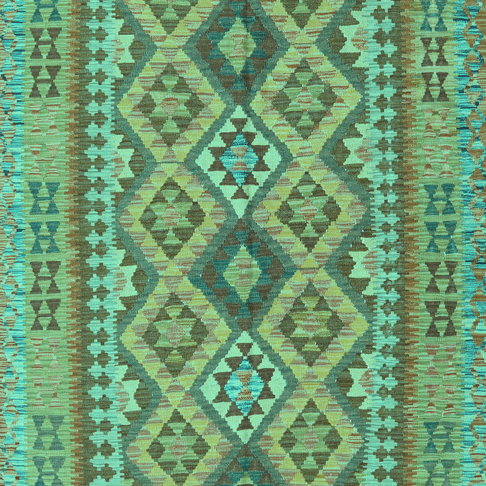 Machine Washable Oriental Turquoise Traditional Area Rugs, wshcon2196turq