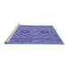 Sideview of Machine Washable Oriental Blue Traditional Rug, wshcon2196blu