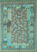 Oriental Light Blue Traditional Rug, con2197lblu