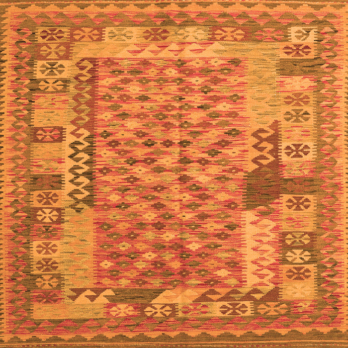 Serging Thickness of Oriental Orange Traditional Rug, con2197org