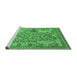 Sideview of Machine Washable Oriental Emerald Green Traditional Area Rugs, wshcon2197emgrn