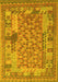 Machine Washable Oriental Yellow Traditional Rug, wshcon2197yw