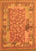 Serging Thickness of Machine Washable Oriental Orange Traditional Area Rugs, wshcon2197org