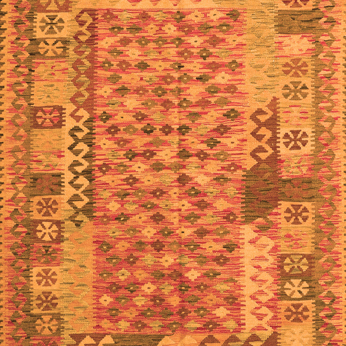 Serging Thickness of Machine Washable Oriental Orange Traditional Area Rugs, wshcon2197org
