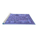 Sideview of Machine Washable Oriental Blue Traditional Rug, wshcon2197blu