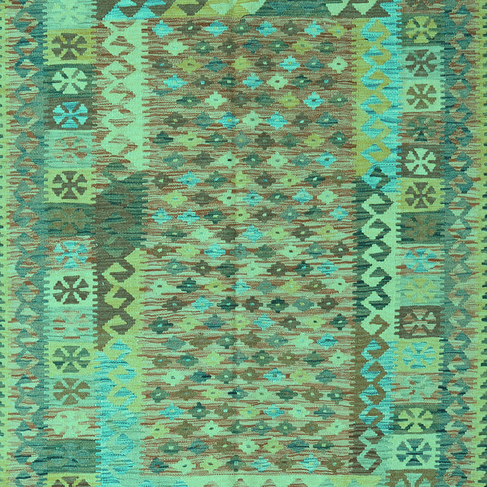 Machine Washable Oriental Turquoise Traditional Area Rugs, wshcon2197turq