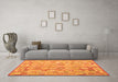 Machine Washable Southwestern Orange Country Area Rugs in a Living Room, wshcon2198org