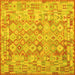 Square Southwestern Yellow Country Rug, con2198yw