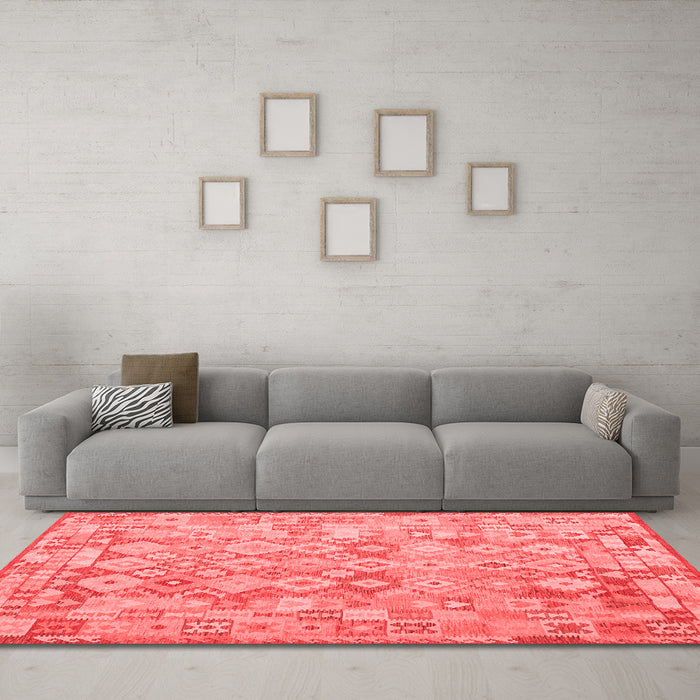 Country Red Washable Rugs