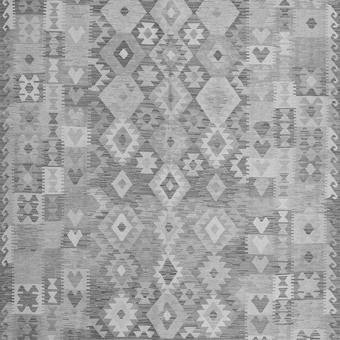 Serging Thickness of Machine Washable Southwestern Gray Country Rug, wshcon2198gry