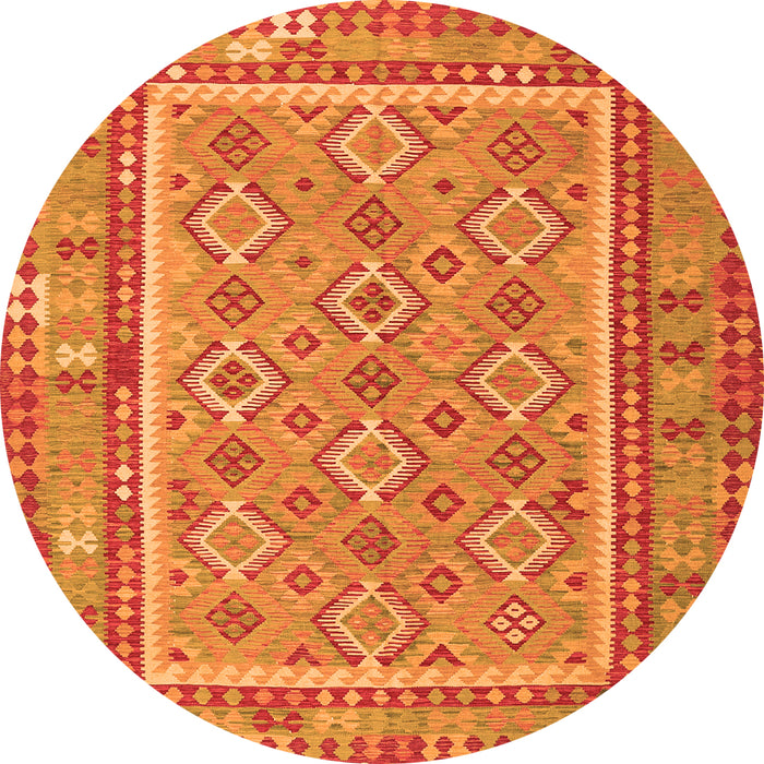 Square Southwestern Orange Country Rug, con2199org