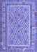 Machine Washable Southwestern Blue Country Rug, wshcon2199blu