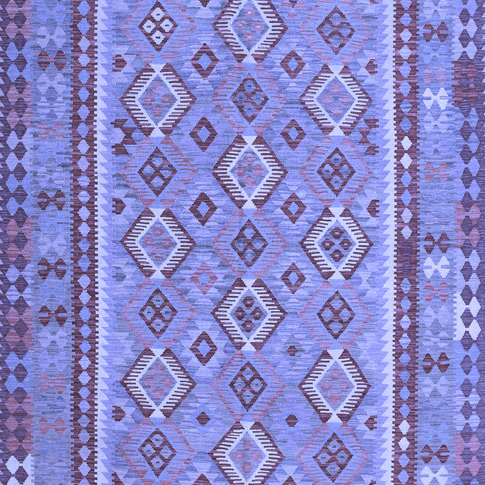 Machine Washable Southwestern Blue Country Rug, wshcon2199blu