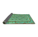 Sideview of Southwestern Turquoise Country Rug, con2199turq