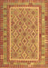 Machine Washable Southwestern Brown Country Rug, wshcon2199brn