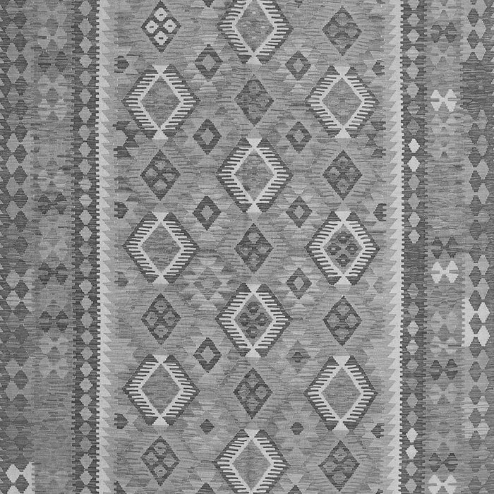 Serging Thickness of Machine Washable Southwestern Gray Country Rug, wshcon2199gry