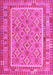 Machine Washable Southwestern Pink Country Rug, wshcon2199pnk