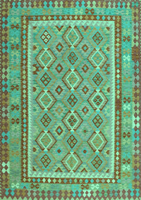 Southwestern Turquoise Country Rug, con2199turq