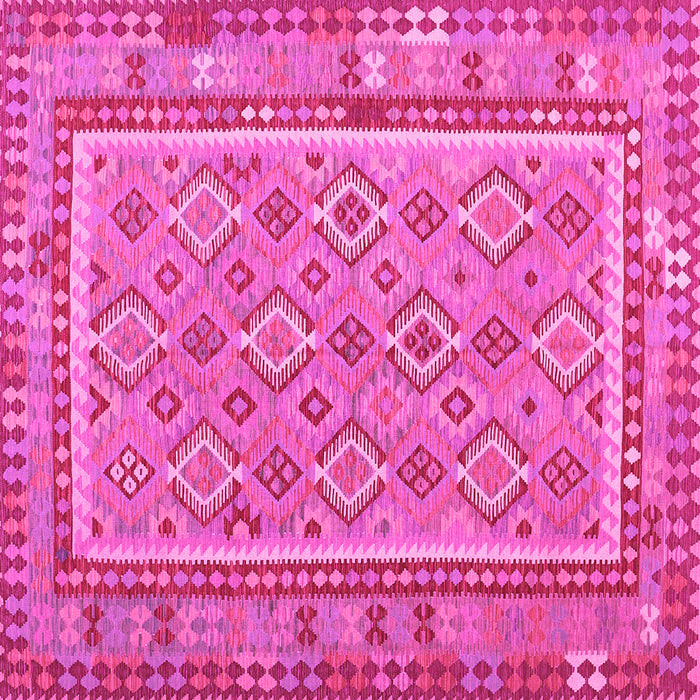 Square Southwestern Pink Country Rug, con2199pnk