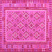 Square Southwestern Pink Country Rug, con2199pnk