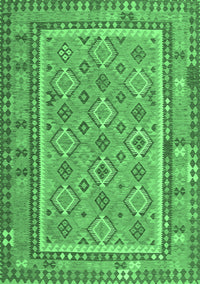 Southwestern Emerald Green Country Rug, con2199emgrn