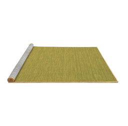 Sideview of Machine Washable Abstract Brown Contemporary Rug, wshcon219brn