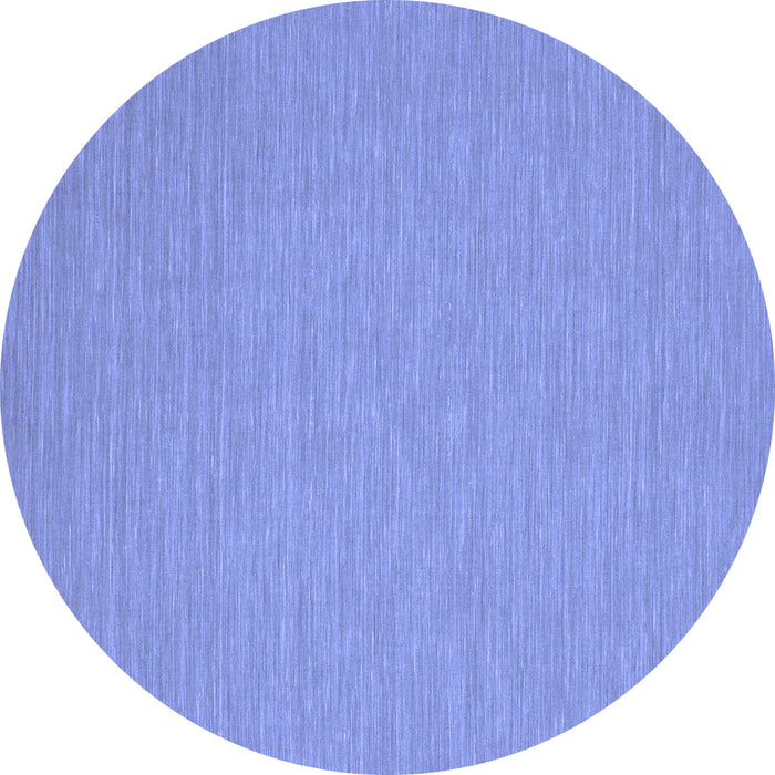 Round Abstract Blue Contemporary Rug, con219blu