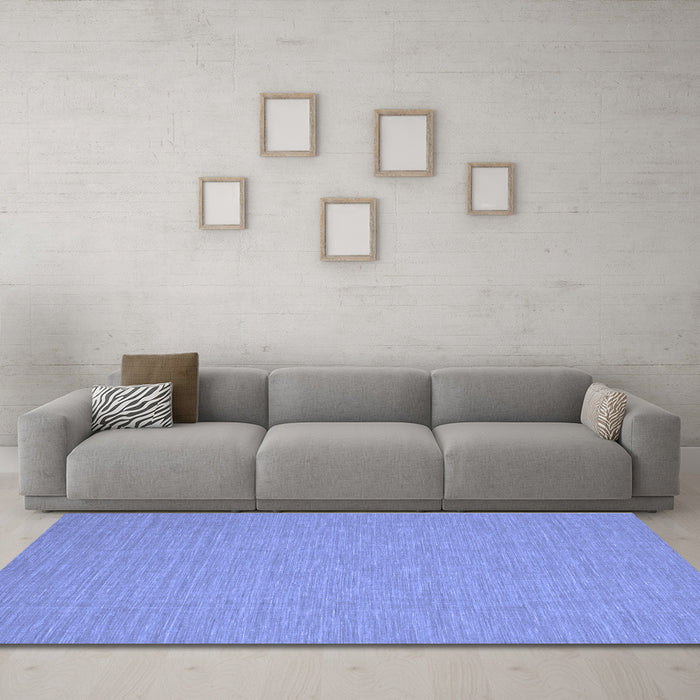 Machine Washable Abstract Blue Contemporary Rug in a Living Room, wshcon219blu