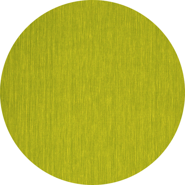Round Abstract Yellow Contemporary Rug, con219yw